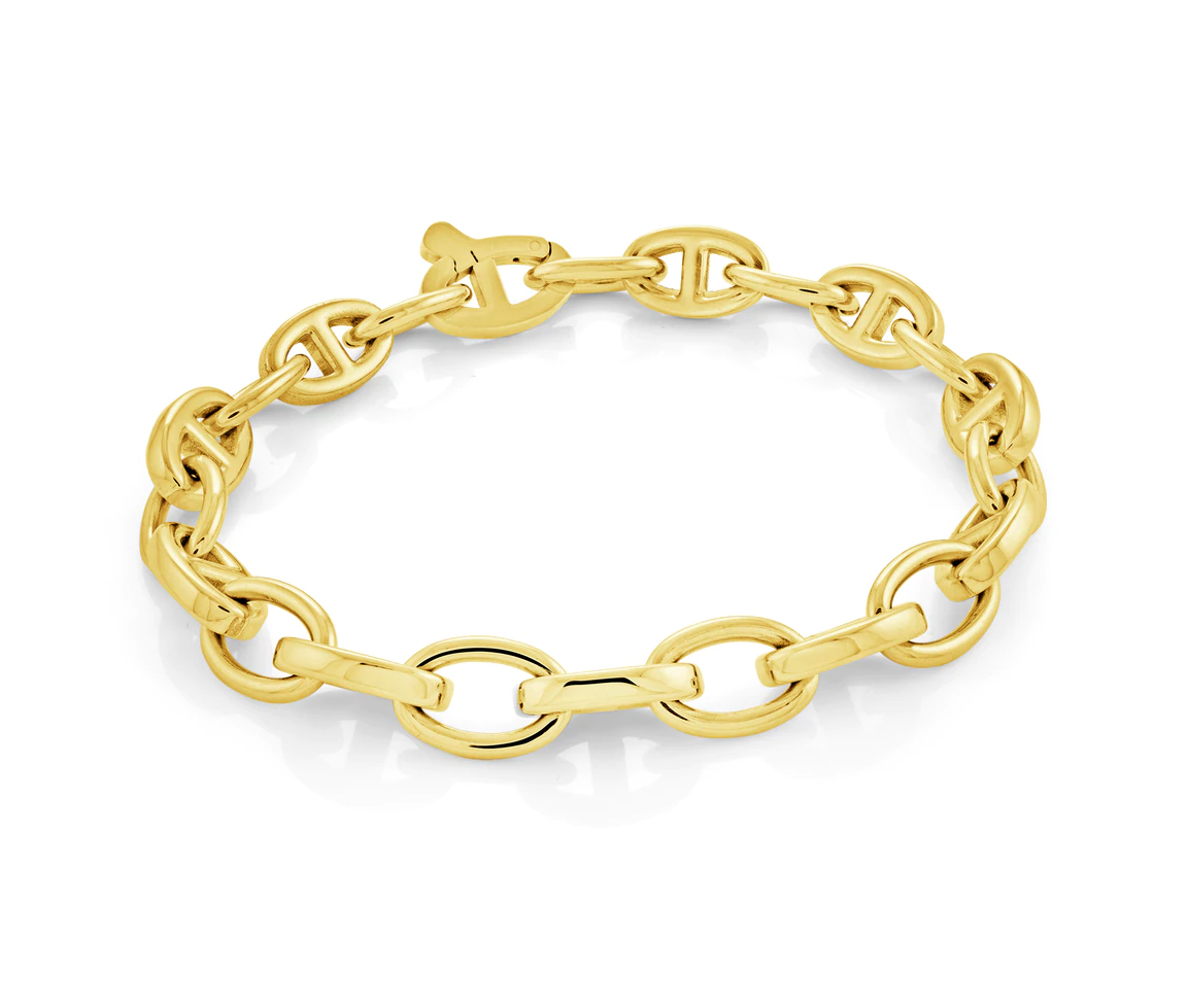 BRACELET EN ACIER/PVD OR À MAILLE MARINE - IG SMB603/8 - ITALGEM