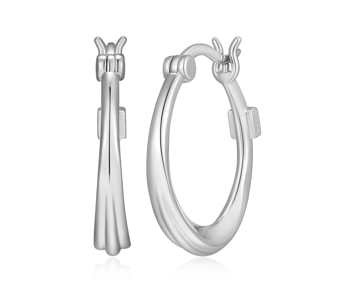 BOUCLES ELLE ANNEAUX EN ARGENT RHODIÉ - PJ R2LCT0A00K - ELLE