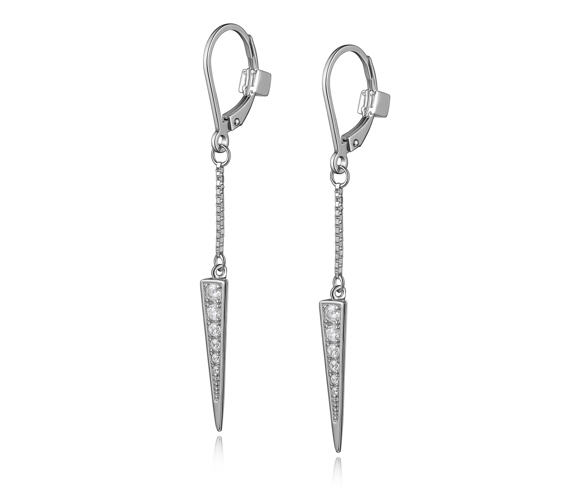 BOUCLES ELLE STILETTO ARG. CZ 20MM - PJ R2LC680003 - ELLE