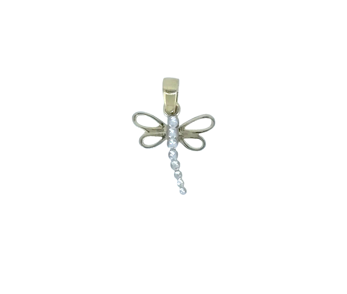 PENDENTIF LIBELLULE TAILLÉ DIAMANT - MB ANIM33 - BIJOUX D'IMPORTATION