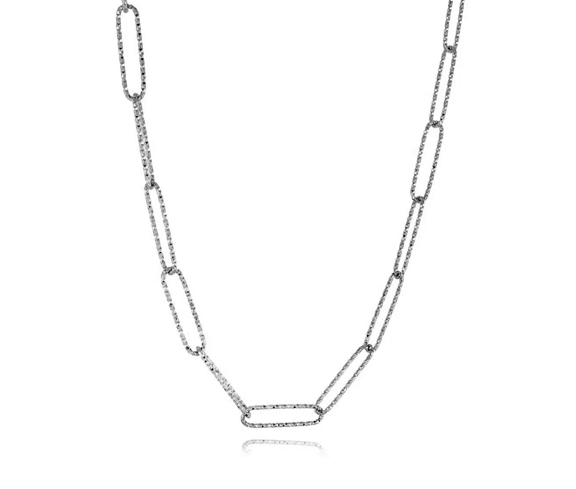 CHAINE PAPERCLIP TAILLÉE DIAMANT EN ACIER - IG SWN103 - VÉLORIA
