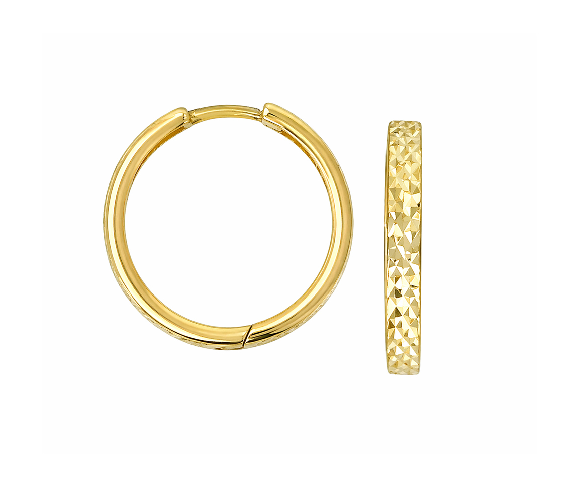 BOUCLES HUGGIES EN OR - S HUG07 - BIJOUX D'IMPORTATION