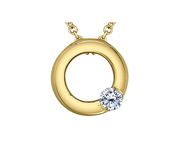 PENDENTIF CERCLE DE VIE AVEC UN DIAMANT CANADIEN - CR ML995Y09 - DIAMANT CANADIEN