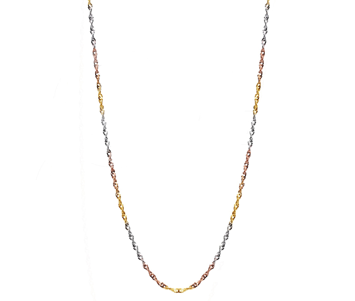 CHAINE EN OR 3 TONS À MAILLE SINGAPOUR - CB SING0353T18 - CBE