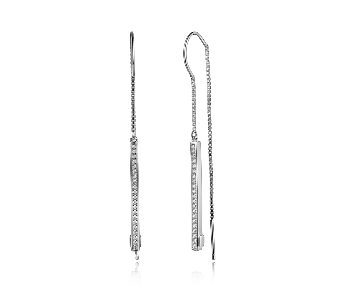 BOUCLES ELLE STILETTO ARG. CZ 30MM - PJ R2LC6900ZZ - ELLE