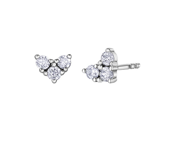 BOUCLES EN OR BLANC SERTIES DE DIAMANTS - CR DX915W25 - BIJOUX CANADIEN