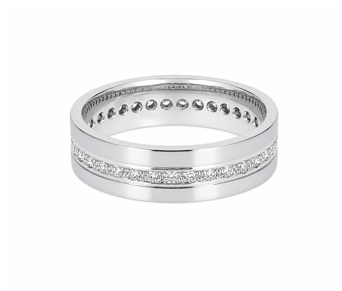 JONC ÉTERNITÉ AVEC DIAMANTS - SJ LJU01 - BIJOUTERIE SUISSE