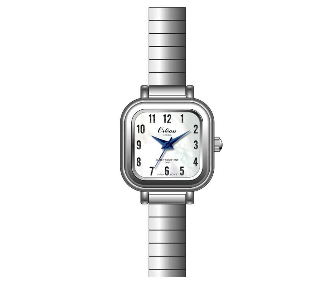 MONTRE POUR DAME ORLEAN CARRÉ EN ACIER - BA ME3545 - ORLEAN