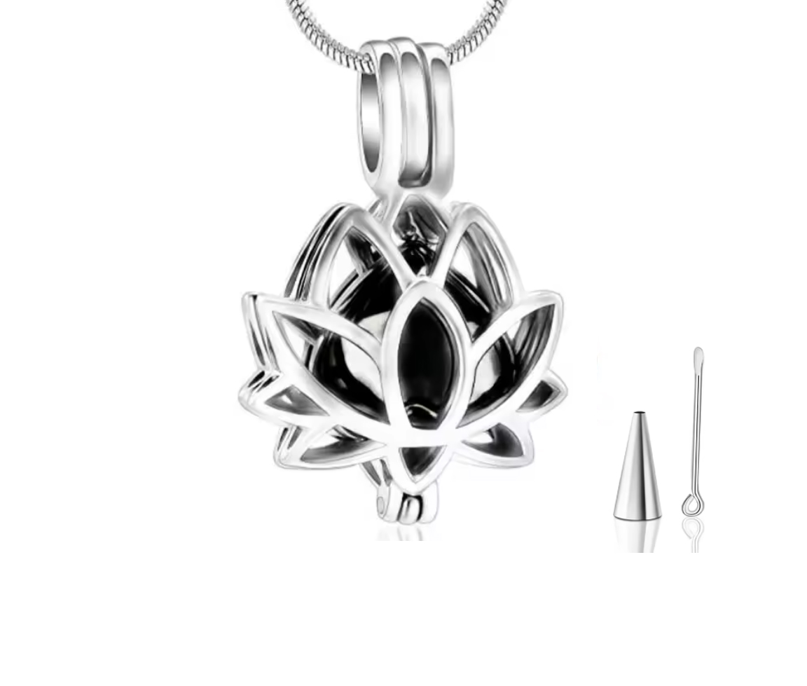 URNE POUR CENDRES FLEUR DE LOTUS - SJ CREM01 - BIJOUTERIE SUISSE INC.
