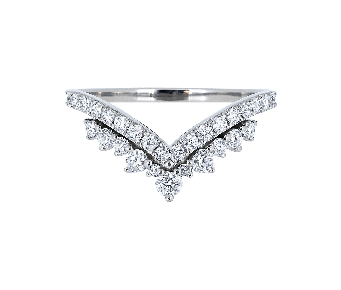 JONC EN OR BLANC SERTI DE DIAMANTS DE LABORATOIRE - DG LR415 - DIAMANT LABO