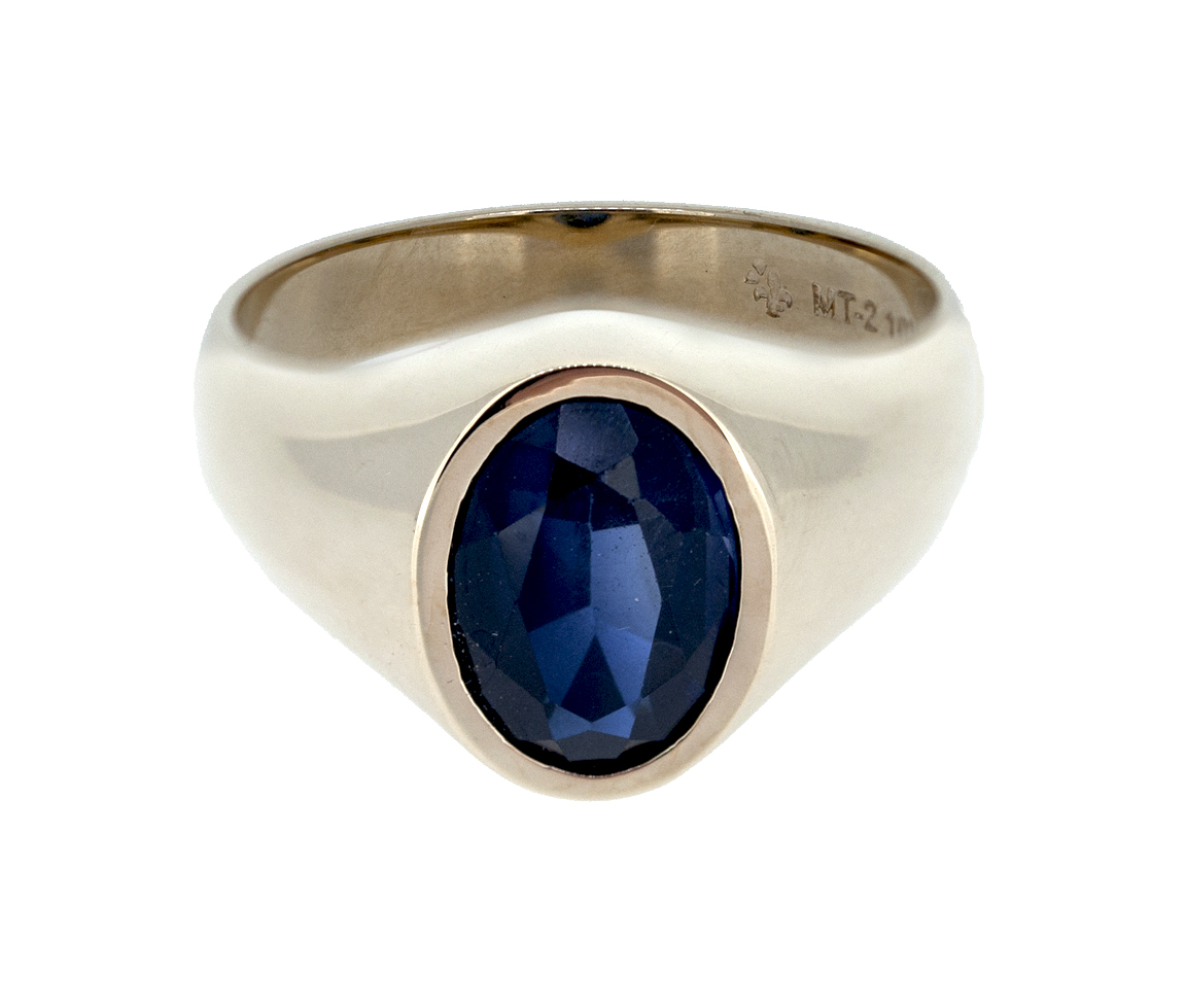 BAGUE H.18K ONYX 10=0,30 DIAM VS - SJ BH02 - BIJOUTERIE SUISSE INC.