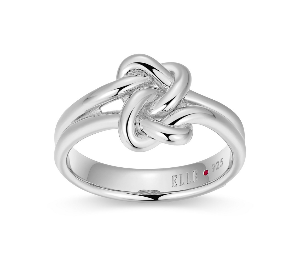 BAGUE ELLE NOEUD ÉTERNEL EN ARGENT RHODIÉ - PJ R4LAL5A0A8 - ELLE