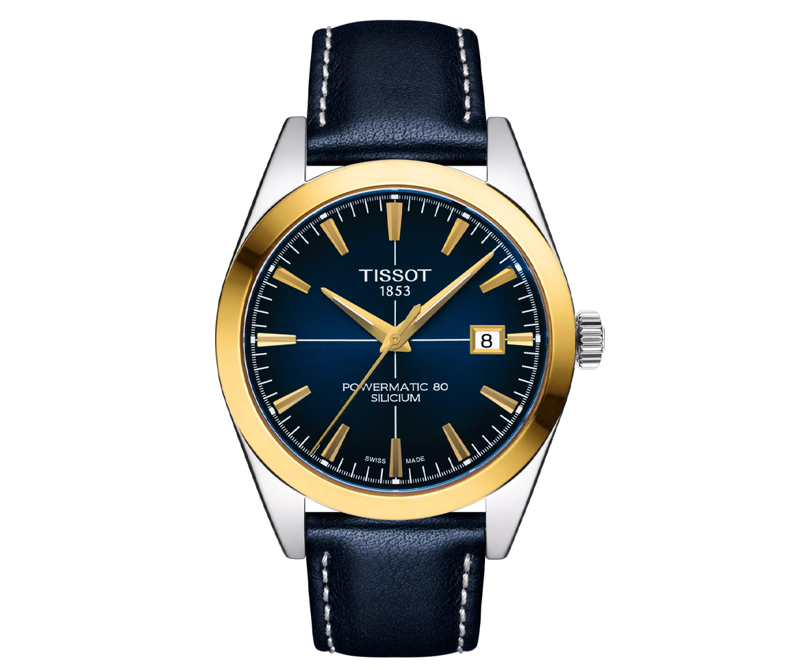 TISSOT GENTLEMAN GOLD BEZEL SILICIUM 40MM - T9274074604101 - Tissot