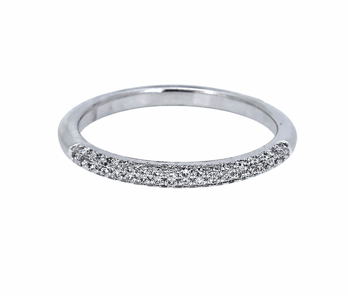 JONC SEMI-ÉTERNITÉ EN ARGENT - SJ JD07 - BIJOUTERIE SUISSE INC.