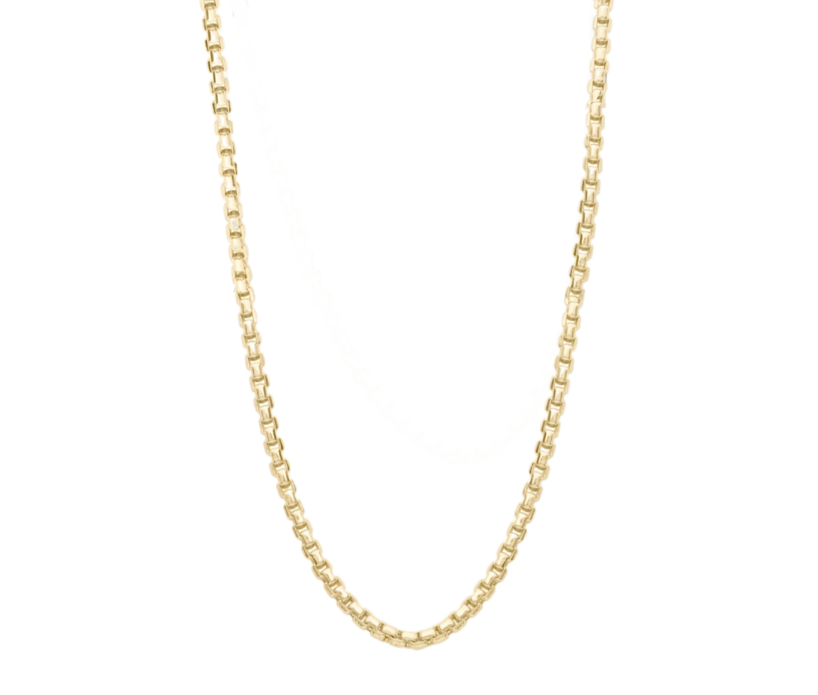 CHAINE EN OR JAUNE À MAILLE BOX RONDE - CB RBOX065Y18 - CBE