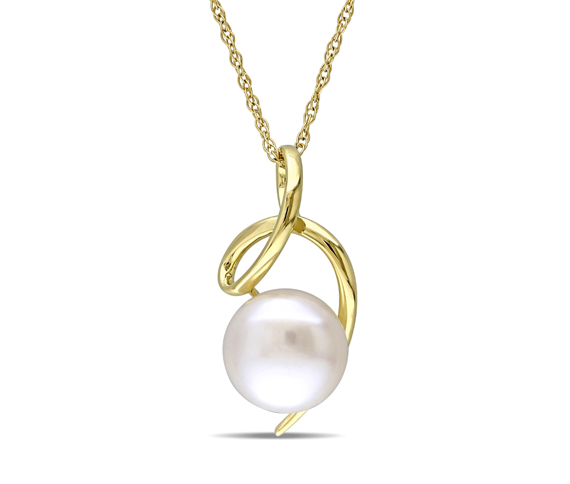 PENDENTIF EN OR JAUNE SERTI D'UNE PERLE D'EAU DOUCE - DM FC0YG1 - PERLE D'IMPORTATION