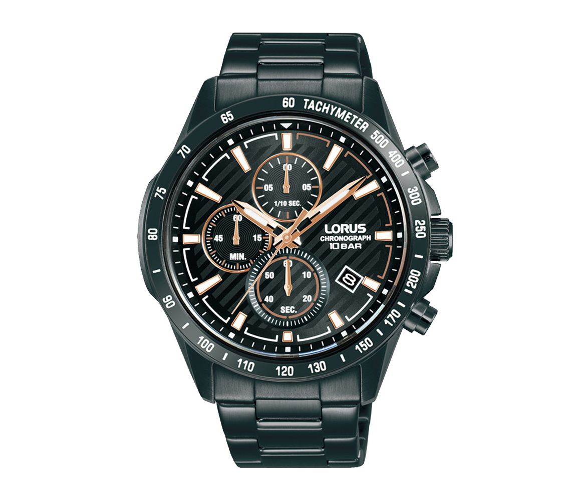 MONTRE LORUS POUR HOMME CHRONOGRAPHE EN ACIER/PVD NOIR - SA RM399HX9 - LORUS