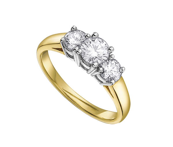 BAGUE EN OR AVEC DIAMANTS - CR DX112/33 - BIJOUX CANADIEN