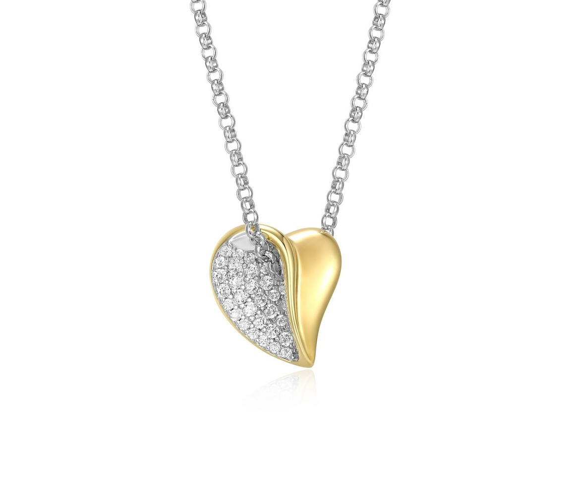 PENDENTIF COEUR AVEC CUBIQUES ZIRCONIAS - PJ R0LC0G0046 - ELLE