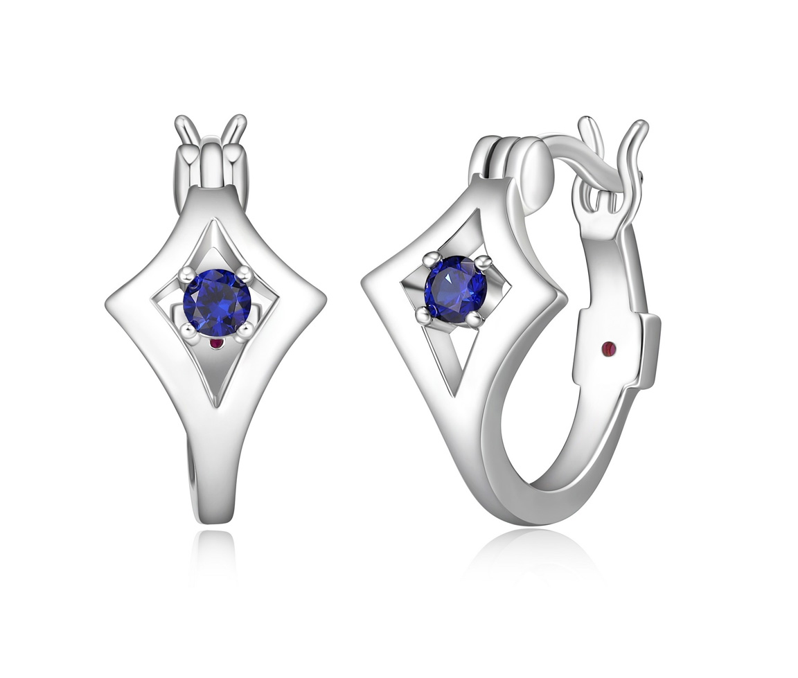 BOUCLES ANNEAUX ELLE AVEC SAPHIRS DE LABORATOIRE - PJ R2LCJRA00J - ELLE