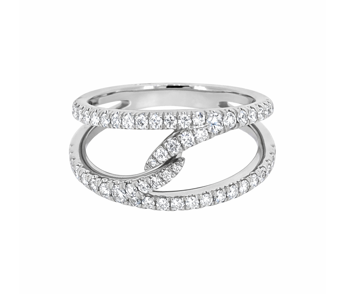 BAGUE EN OR AVEC DIAMANTS - SJ JD04 - BIJOUTERIE SUISSE INC.
