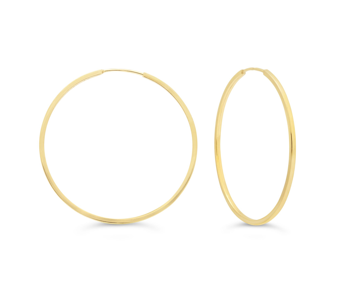 BOUCLES ANNEAUX UNIES EN OR 10K - SY 1046F - BIJOUX D'IMPORTATION