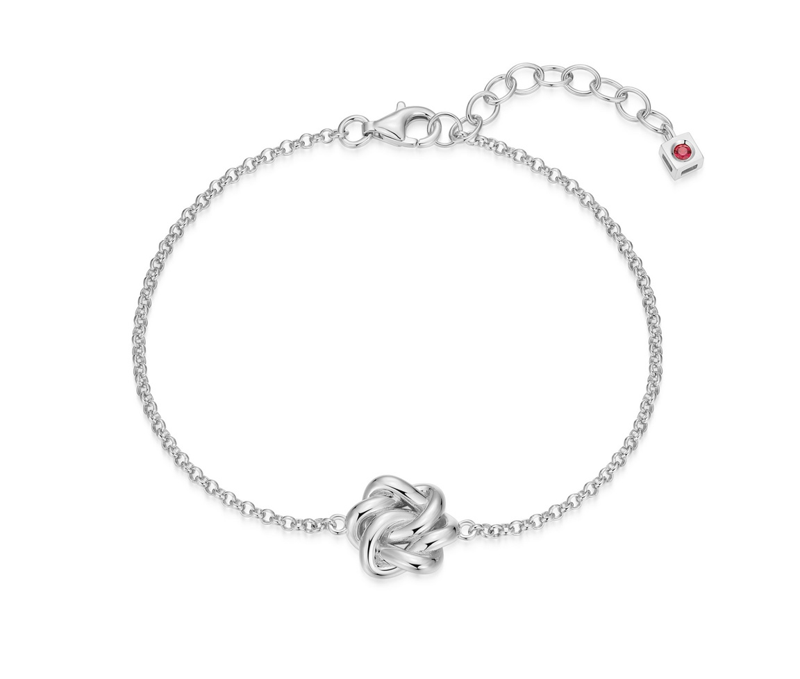 BRACELET ELLE NOEUD ÉTERNEL EN ARGENT RHODIÉ - PJ R1LAR7A04R - ELLE