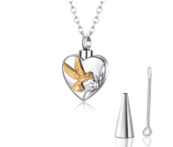 URNE POUR CENDRES COEUR/COLIBRI - SJ CREM06 - BIJOUTERIE SUISSE INC.