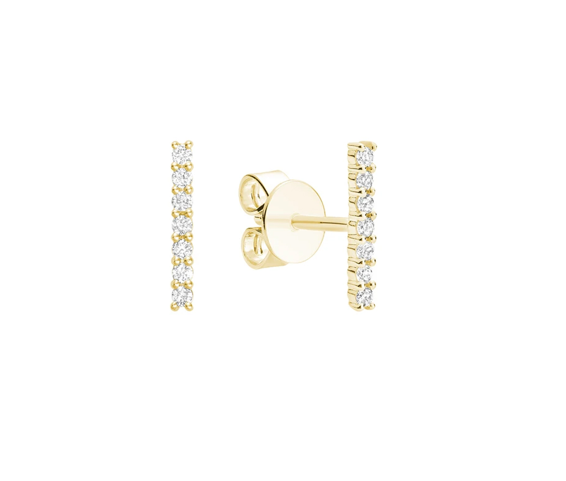 BOUCLES EN OR 10K SERTIES DE DIAMANTS - BR 130410B10Y - R.N.B.