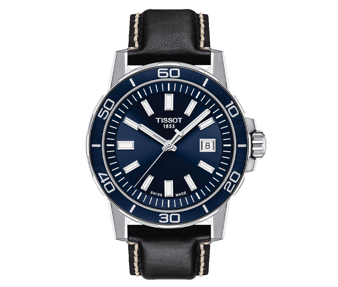 MONTRE TISSOT SUPERSPORT AVEC BRACELET DE CUIR - T1256101604100 - TISSOT