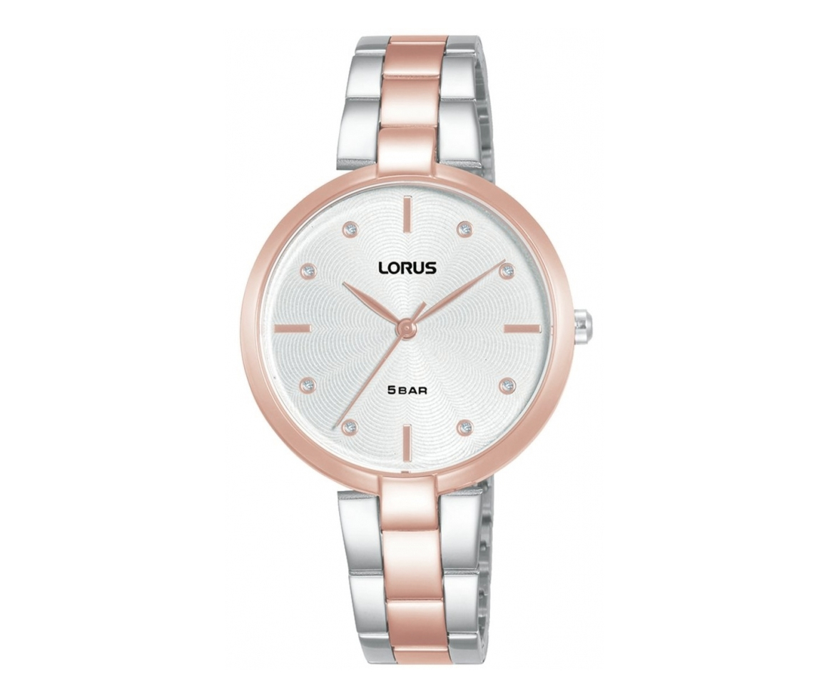 MONTRE LORUS POUR DAME EN ACIER/PVD OR ROSE 2 TONS SERTIE DE CRISTAUX - SA RG236VX9 - LORUS