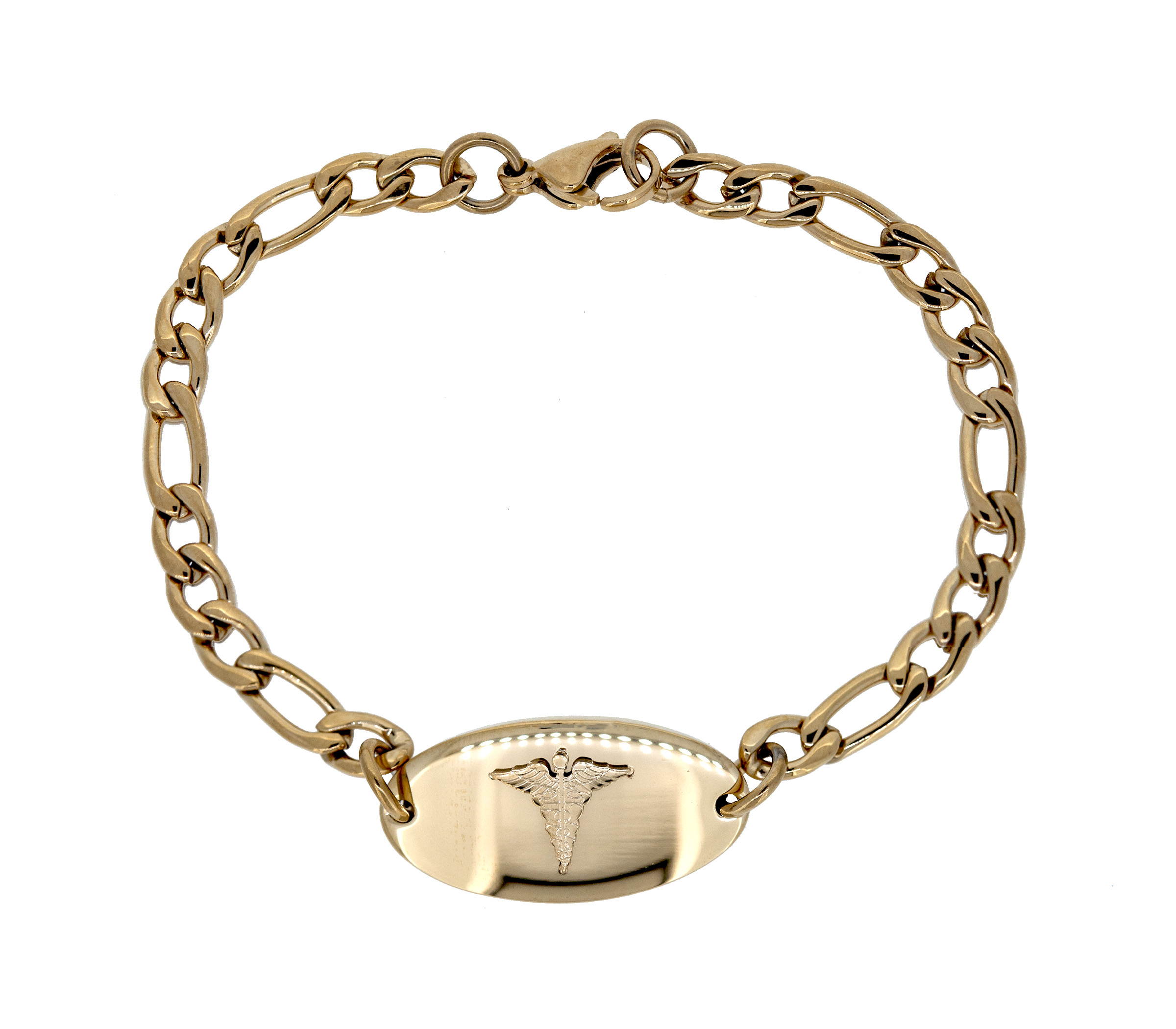 BRAC ACIER CUIR NOIR TRESSE 8.5'' - AZ SSB395G - AREZZO