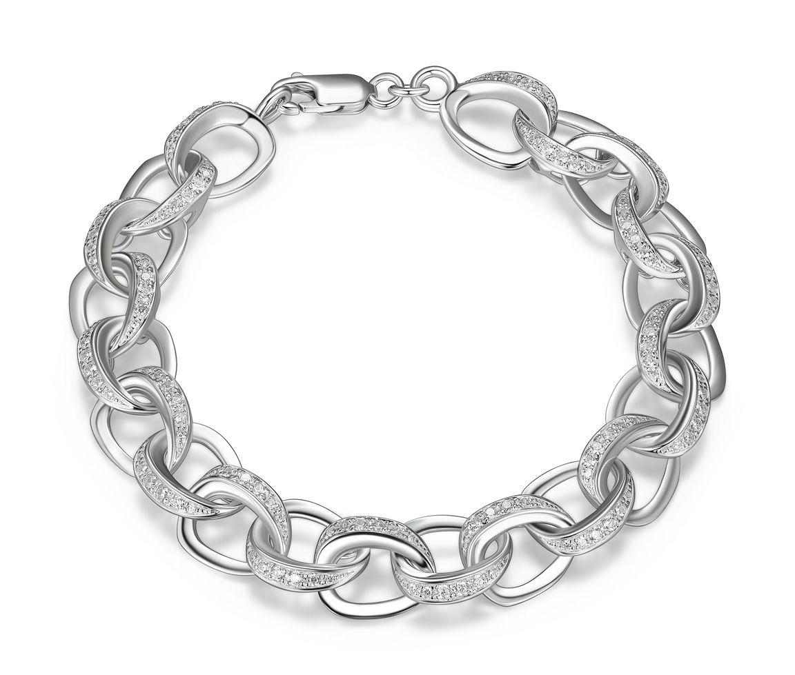 BRACELET REIGN EN ARGENT RHODIÉ SERTI DE CUBIQUES ZIRCONIAS