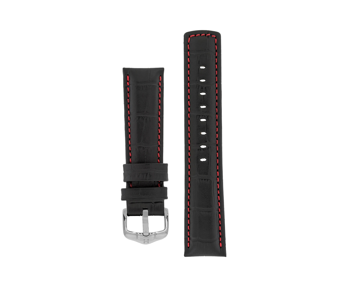 BRAC. M. HIRSCH CUIR VEAU NOIR 22MM L