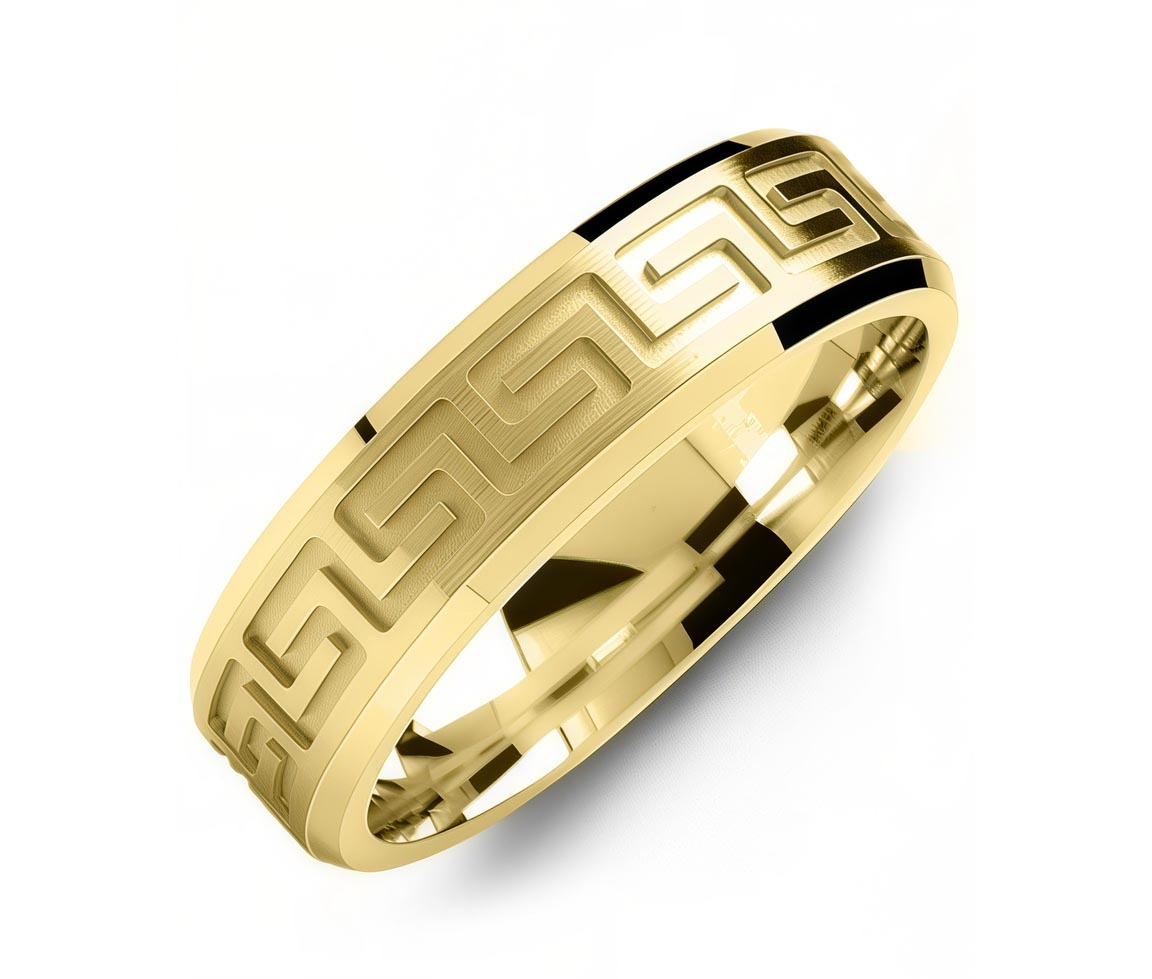 JONC EN OR À MOTIF GREC - M MMO610YY - MADANI