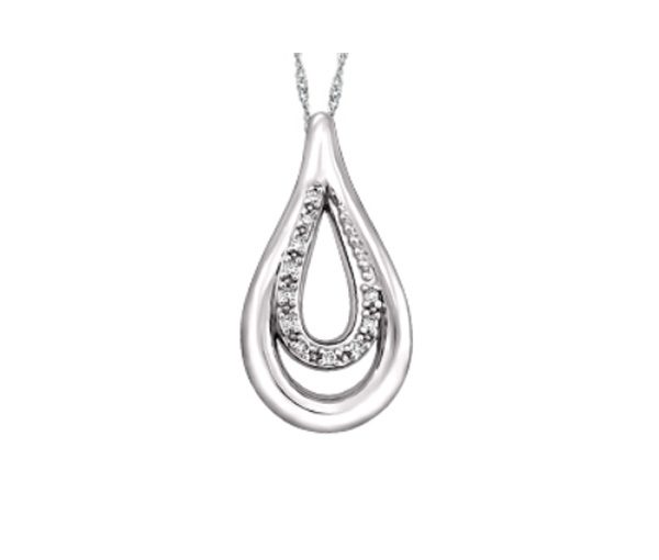 PENDENTIF EN OR BLANC SERTI DE DIAMANTS - BH G1144P - BEVERLY HILLS