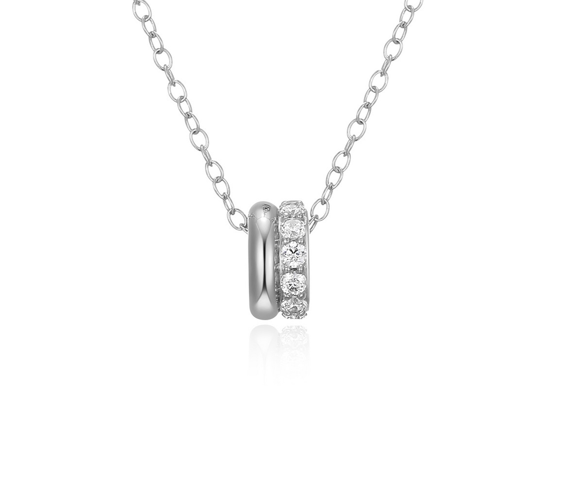 COLLIER EN ARGENT RHODIÉ BILLOT SERTI DE CUBIQUES ZIRCONIAS - PJ R0LBYW0014 - ELLE