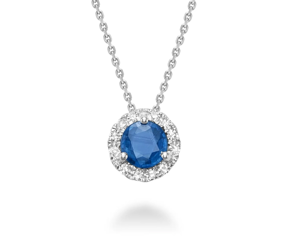 PENDENTIF 10K 0,08CT DIAMANT 0.45 SAPHIR - BR 0904MC1BS - R.N.B.