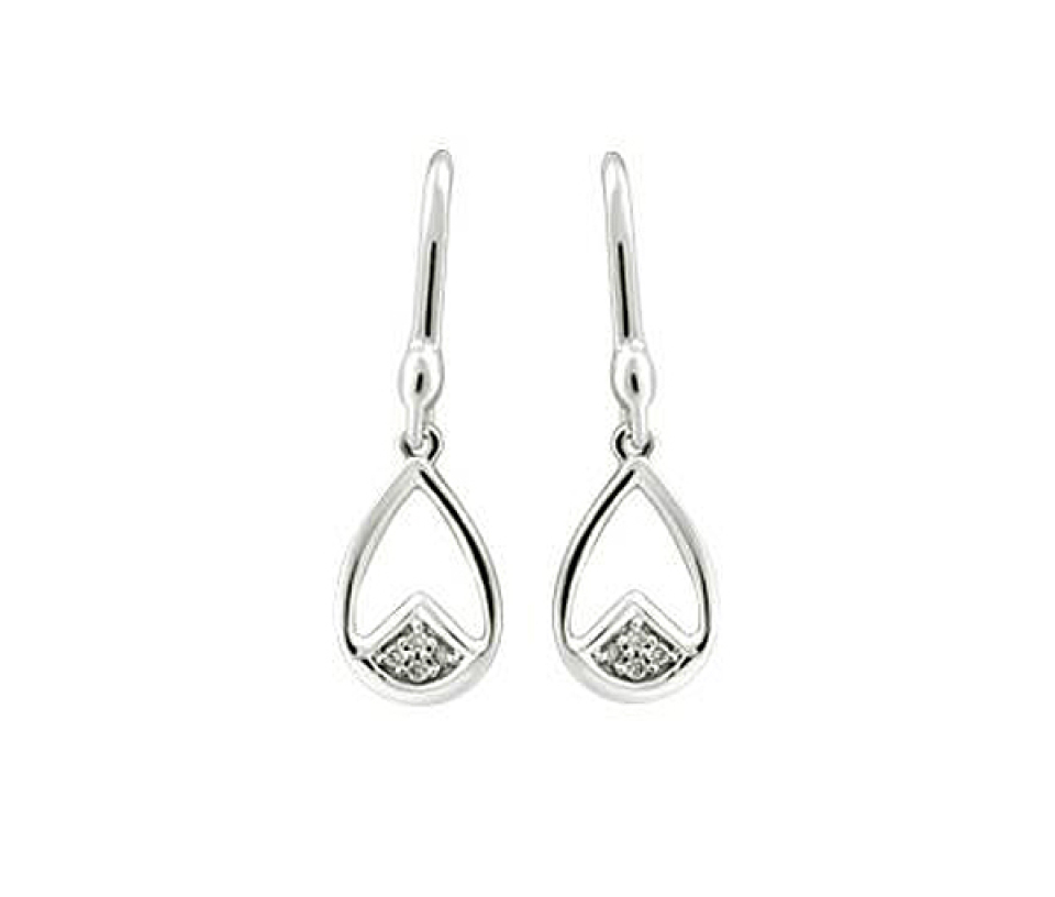 BOUCLES EN OR BLANC SERTIES DE DIAMANTS - BH G2211/E - BEVERLY HILLS