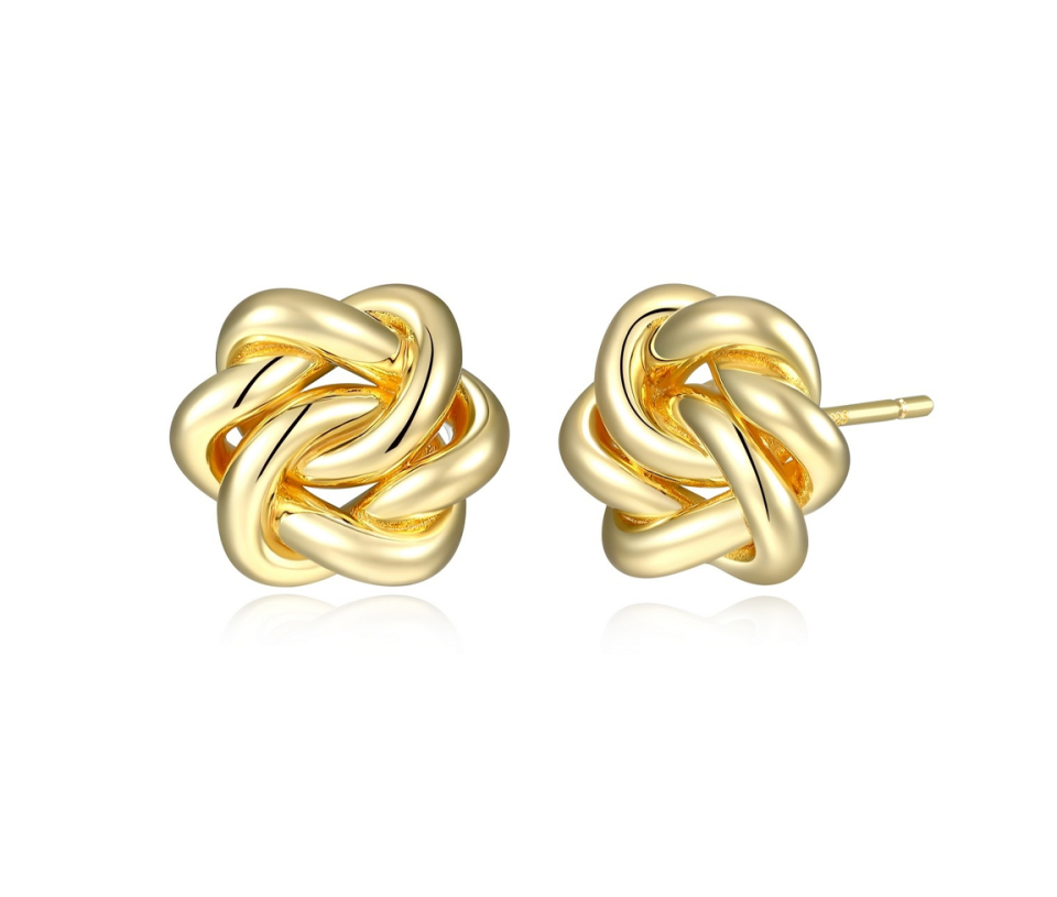 BOUCLES ELLE NOEUD ÉTERNEL EN ARGENT/PVD OR