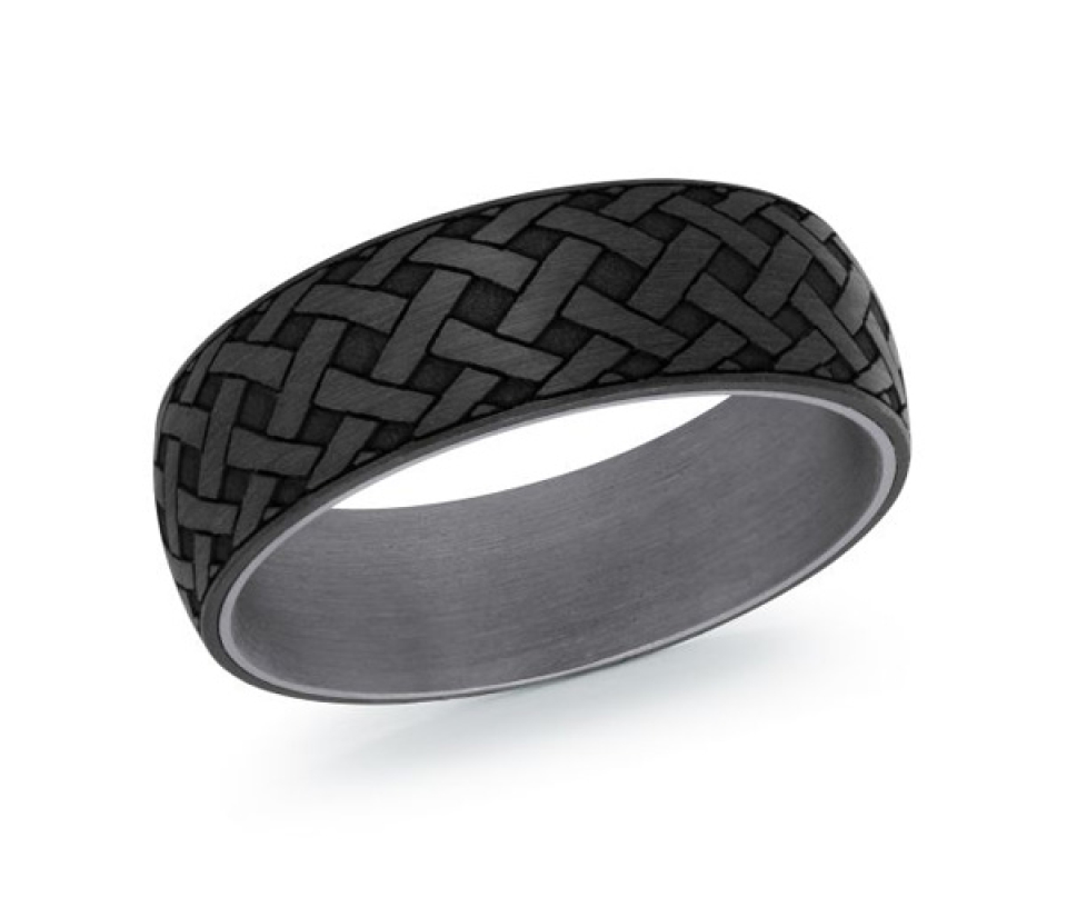 JONC EN TANTALE ET FIBRE DE CARBONE CONFORT FIT - ML TANT044/7 - MALO 