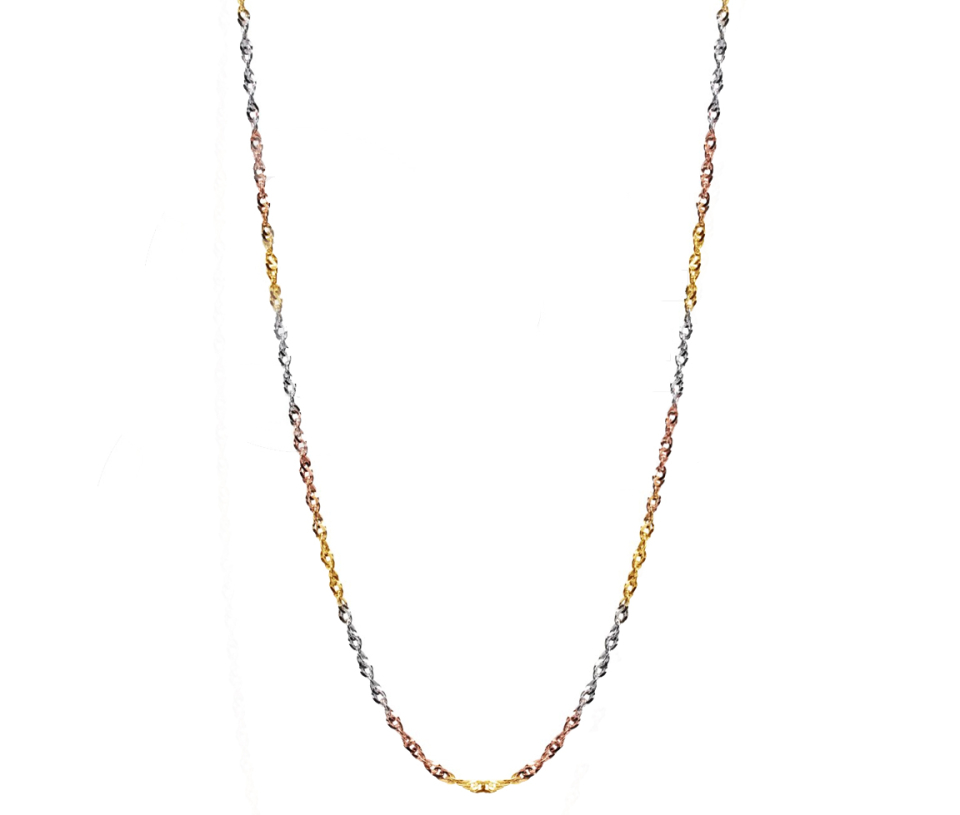 CHAINE EN OR 3 TONS À MAILLE SINGAPOUR - CB SING0353T18 - CBE