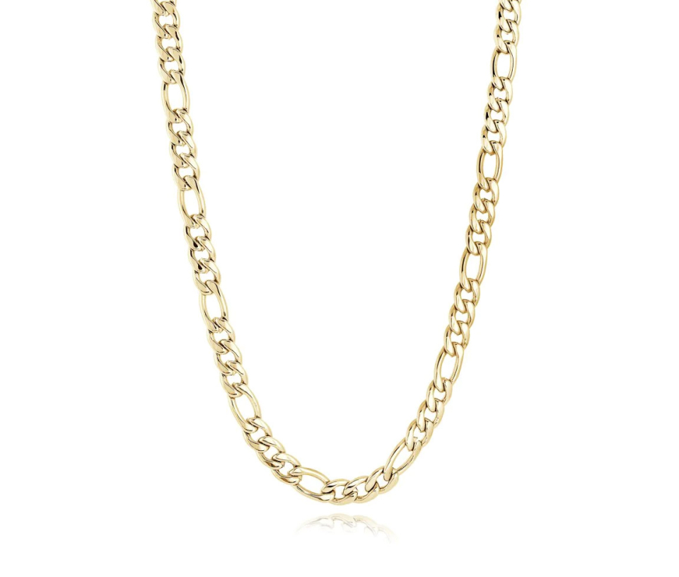 CHAINE EN ACIER//PVD OR À MAILLE FIGARO - IG SYN31 - ITALGEM