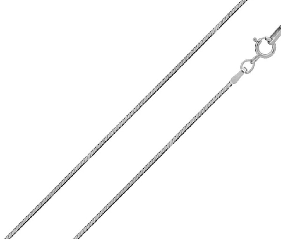 CHAINE EN ARGENT RHODIÉ À MAILLE SNAKE - SP CH132RH18 - BIJOUX D'IMPORTATION