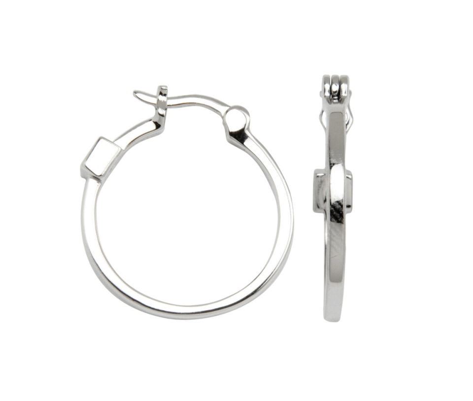 BOUCLES ANNEAUX EN ARGENT RHODIÉ UNIES - PJ 62L624A00J - ELLE