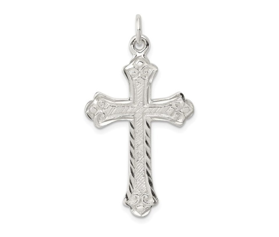 PENDENTIF CROIX EN ARGENT TAILLE DIAMANT - QG QC7251 - IMPORTATION