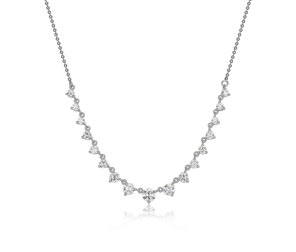 COLLIER EN ARGENT RHODIÉ SERTI DE CUBIQUES ZIRCONIAS GRADUÉS - PJ R0AA6M0044 - REIGN
