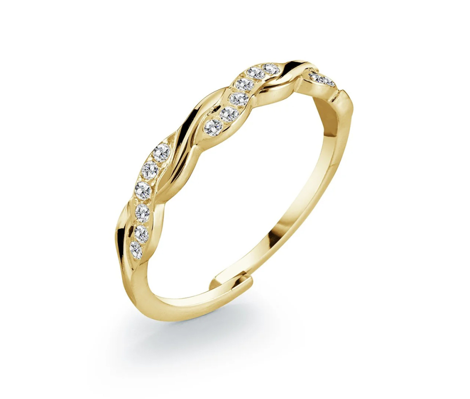 BAGUE AJUSTABLE TWIST AVEC CZ