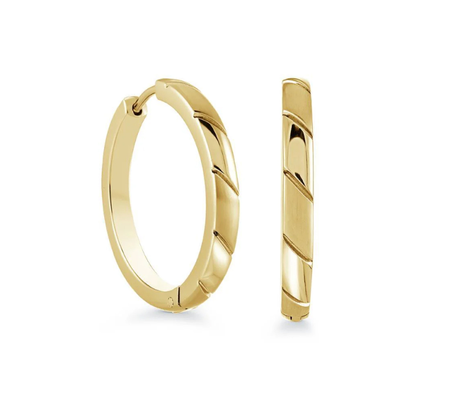 BOUCLES HUGGIES EN ACIER/PVD OR - IG SEA370 - VELORIA