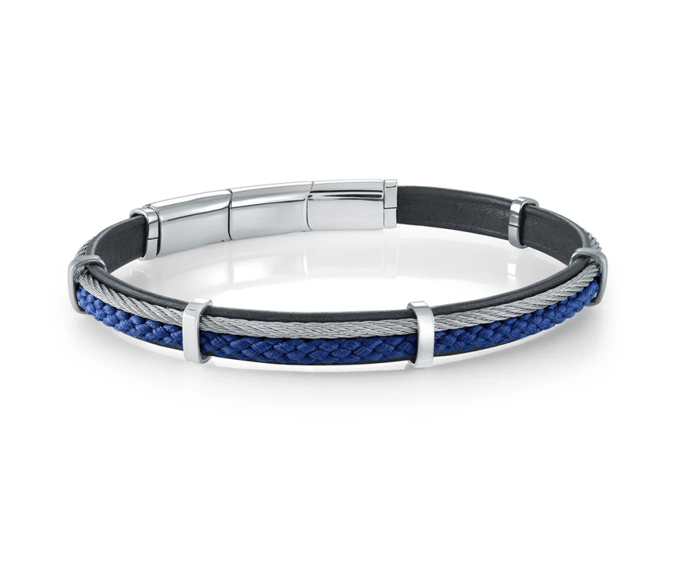 BRACELET EN ACIER/CUIR ET CORDE TRESSÉE - IG SMBG183 - ITALGEM